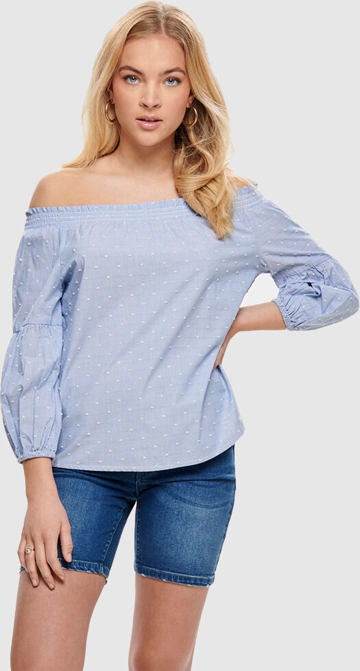 Only Blusa Mulher New Iris Only Azul