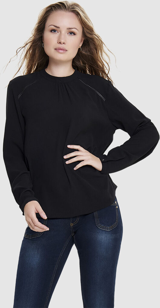 Only Blusa Mulher New Mallory  Only Preto