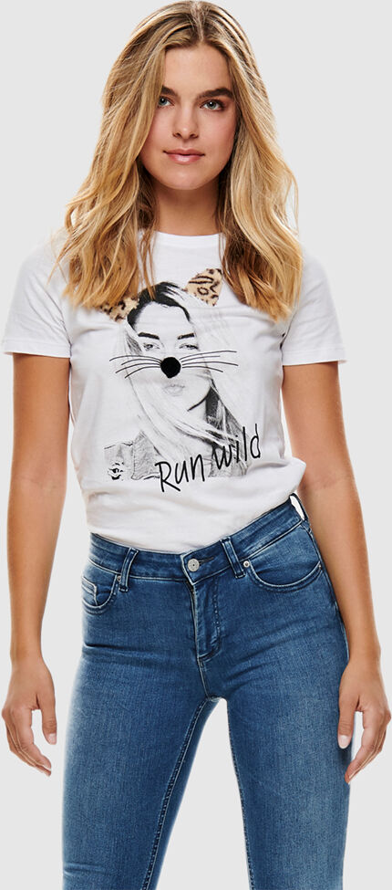 Only T-Shirt Mulher Jonna Only Branco