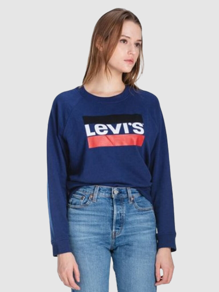 Levis Sweat Decote Redondo Mulher Relaxed Graphic Levis Azul