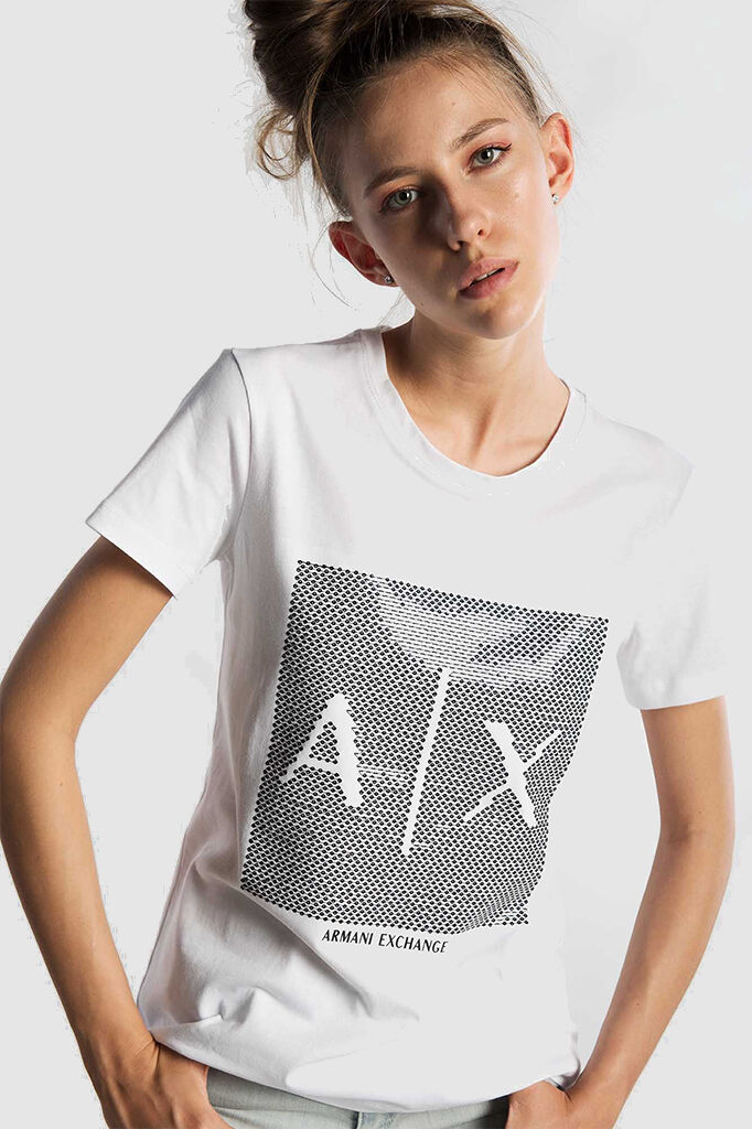 Armani Exchange T-Shirt Mulher Armani Exchange Branco