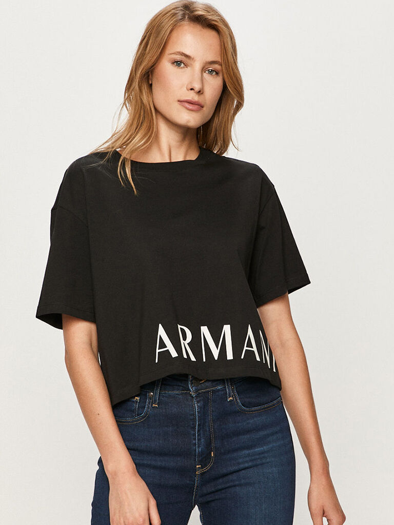 Armani Exchange T-Shirt Mulher Armani Exchange Preto