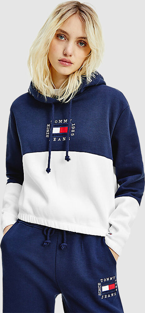 Tommy Jeans Sweatshirt Mulher Colorblock Tommy Jeans Azul marinho