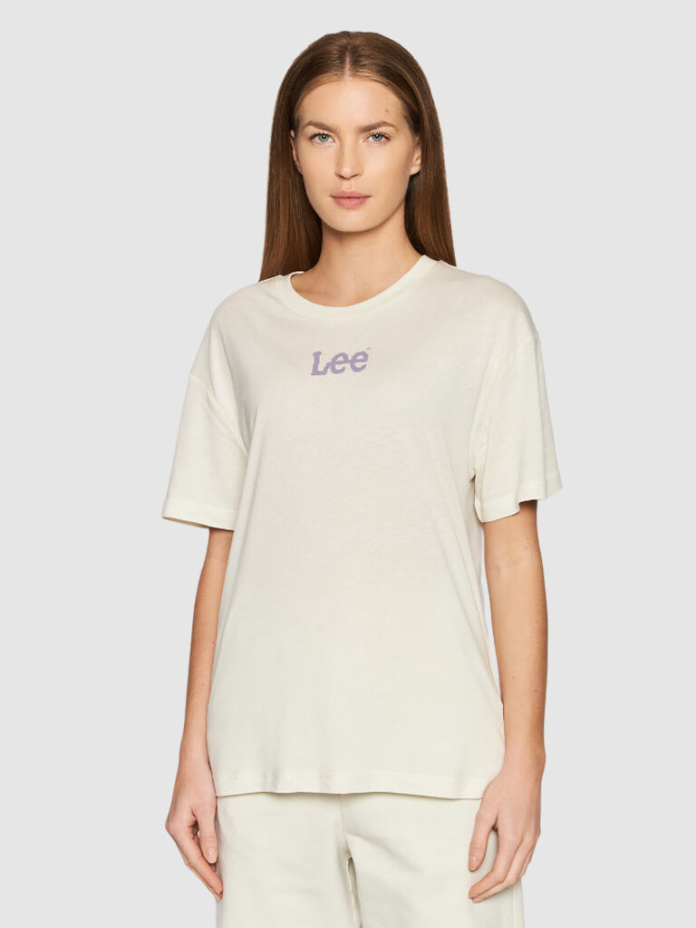 Lee T-Shirt Mulher Relaxed Crew Lee Branco