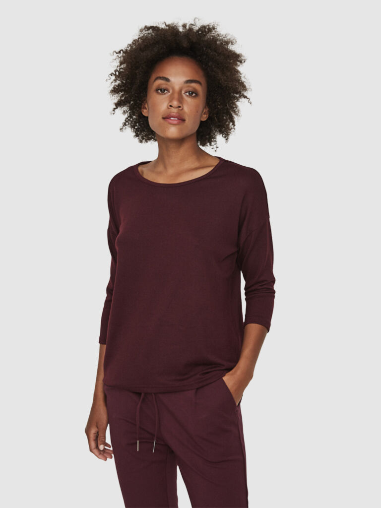 Vero Moda Malha Mulher Malena  Vero Moda Bordeaux