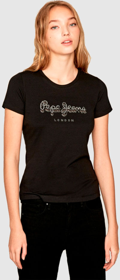 Pepe Jeans London T-Shirt Mulher Beatrice Pepe Jeans Preto