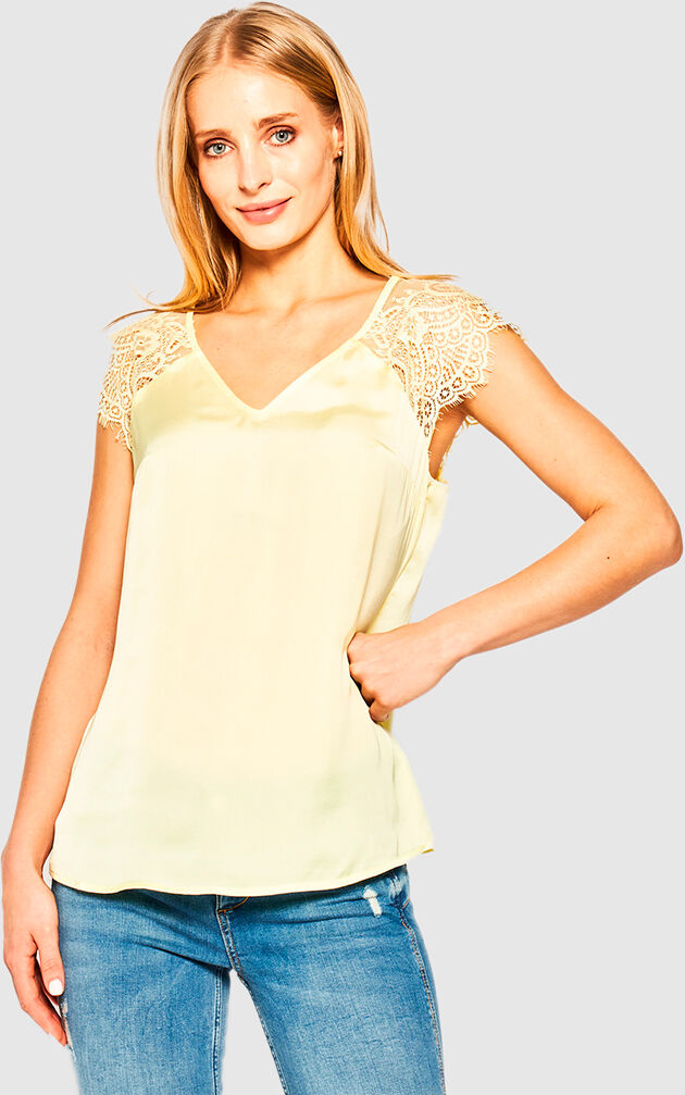 Guess Top Mulher Ilia Guess Amarelo limão