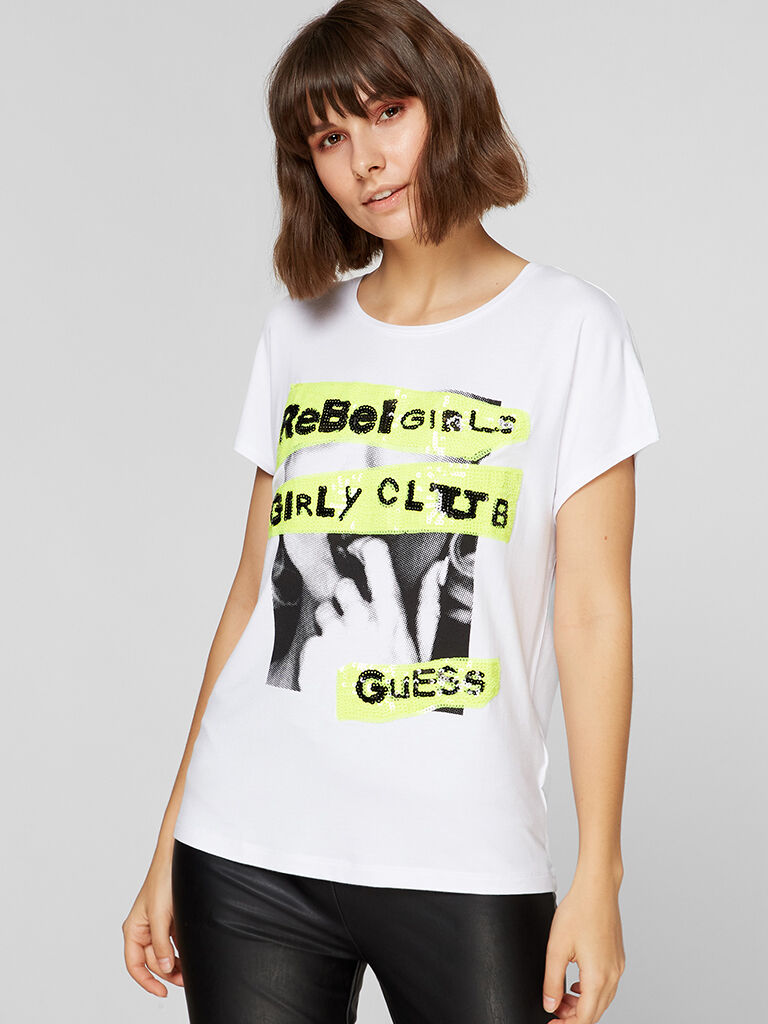 Guess T-Shirt Mulher Shelly Guess Branco