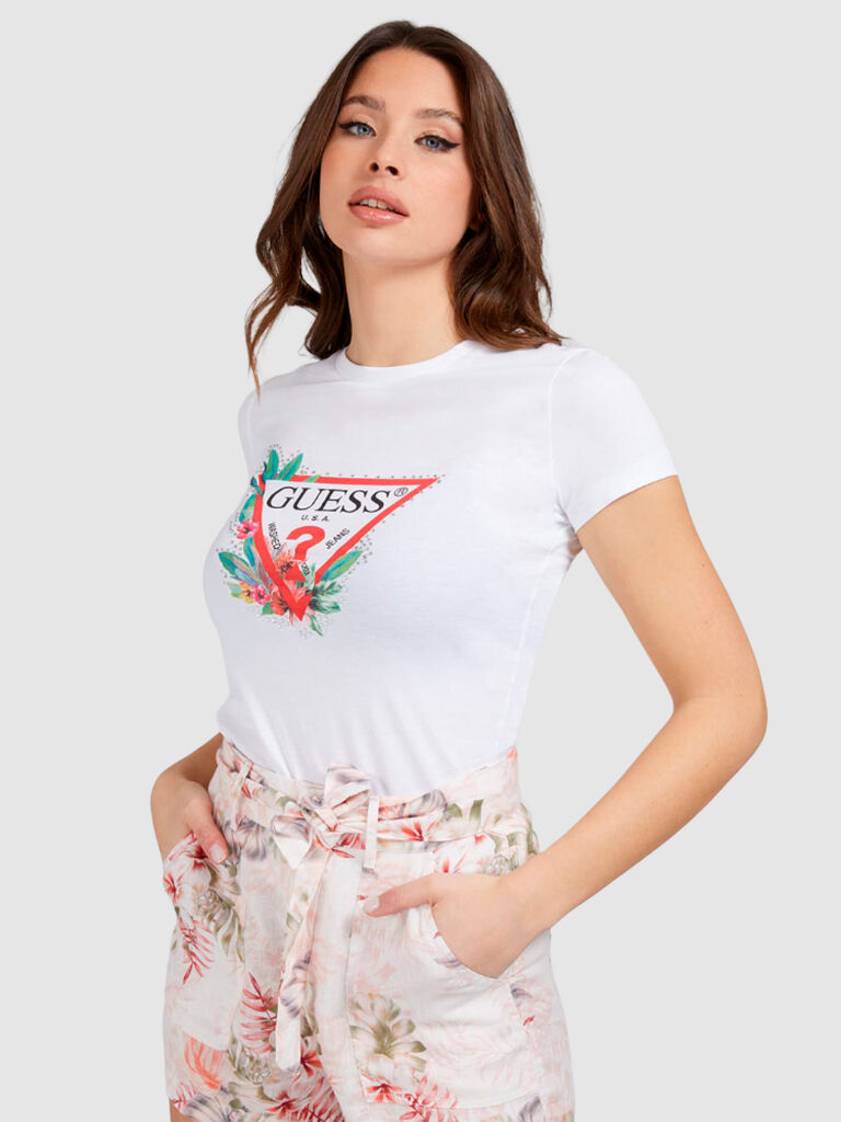 Guess T-Shirt Mulher Cn Nora Guess Branco