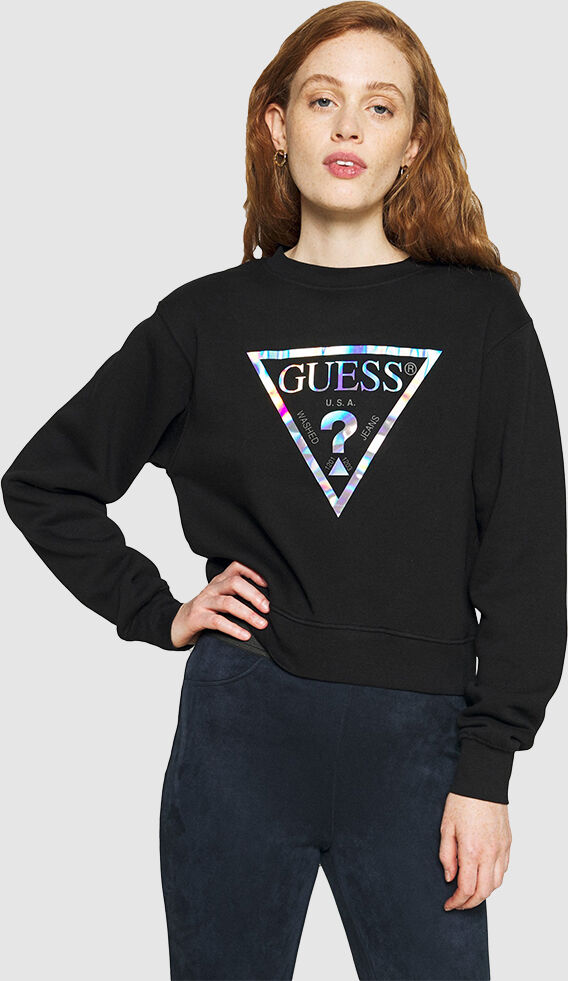 Guess Sweatshirt Mulher Laila Guess Preto