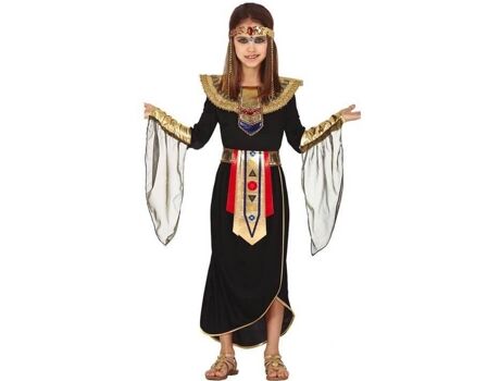 Disfrazzes Fato de Menina Faraó Egípcia Preto (Tam: 5 a 6 anos)