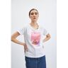 Orsay White Womens T-Shirt - Women alb   roz M