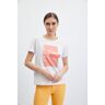 Orsay White Womens T-Shirt - Women alb   roz S