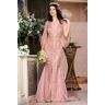 InPuff Rochie de lux Zandra rose pretioasa cu perle si pietre pretioase decorative