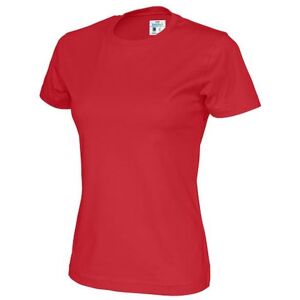 T-Shirt dam GOTS röd XL