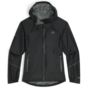 Outdoor Research Women's Helium Rain Jacket Black L, Black