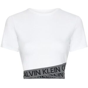 Calvin Cropped Gym T-shirt Dam, Bright White, M