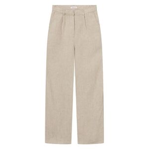 Knowledge Cotton Loose Natural Linen Pants Dam, 36, Light feather gray