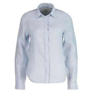 GANT Regular Linen Chambray Shirt Dam, Light Blue, 38