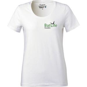 Ekologisk T-shirt Stretch BatLife Logo VB   Dam   BatLife SwedenMVit Vit