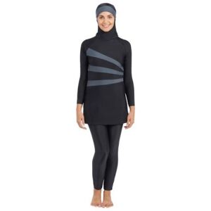 Burkini svart/grå - Zoggs (Storlek: 38)