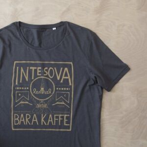 Lemmel Kaffe T-shirt Inte Sova (Färg: Grå, Storlek: Small)