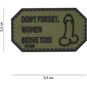 101 INC PVC Patch - Don't forget Women (Färg: Grå)