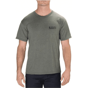 5.11 Tactical Mission SS Tee - Military Green Heather (Storlek: Large)