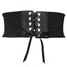 Leadrop Midjebälte för kvinnor elastiskt band fuskläder skjorta dam midjerem vacker svart