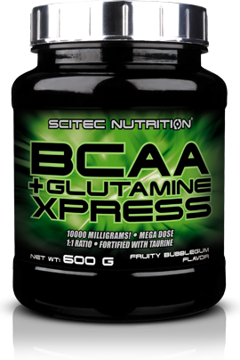 Scitec Nutrition BCAA  + Glutamine Xpress, 600g. Fruity Bubbelgum