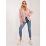 Fashionhunters Dusty pink elegant jacket with a hint of wool One Size female