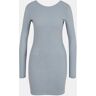 Light Blue Sheath Dress With Exposed Back Tally Weijl - Women Šedá L