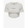 White Womens Crop Top Only Lola - Women Šedá L