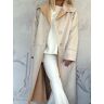 Beige Coat With Turn-Down Collar By O La La S