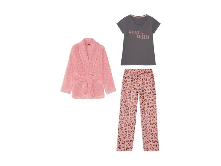 ESMARA® Dámske pyžamo s mikinou (S (36/38), ružová/sivá)