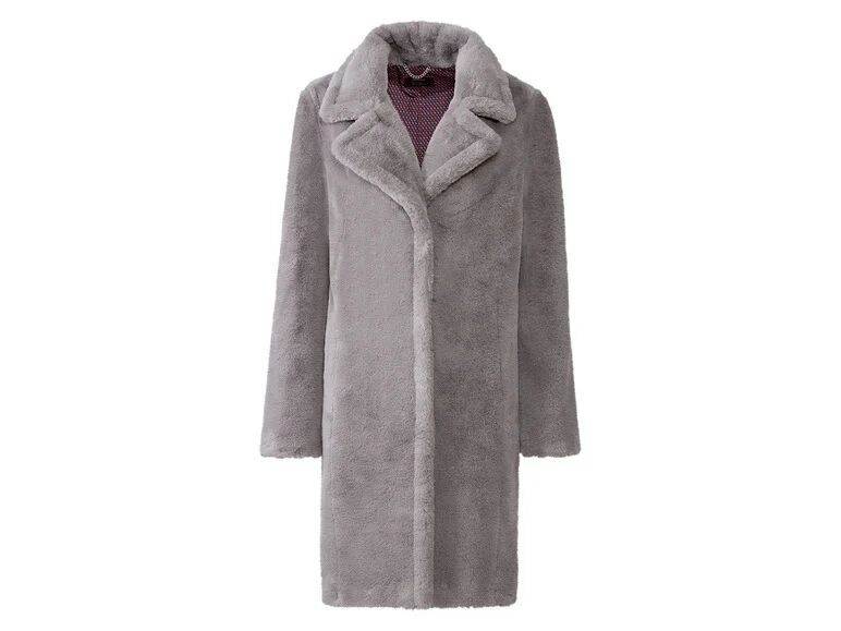 ESMARA® Dámsky plyšový kabát (42, sivá)