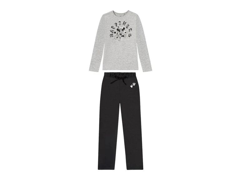 DUMM Dámske bavlnené pyžamo (XS (32/34), sivá/čierna)
