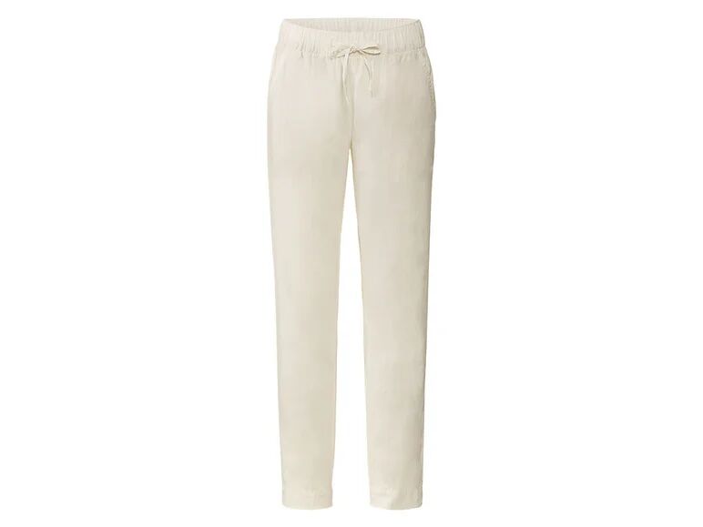 ESMARA® Dámske ľanové nohavice  (38, biela)