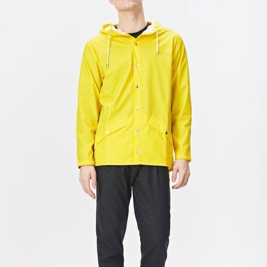 RAINS Žltá vodeodolná bunda Jacket – S/M