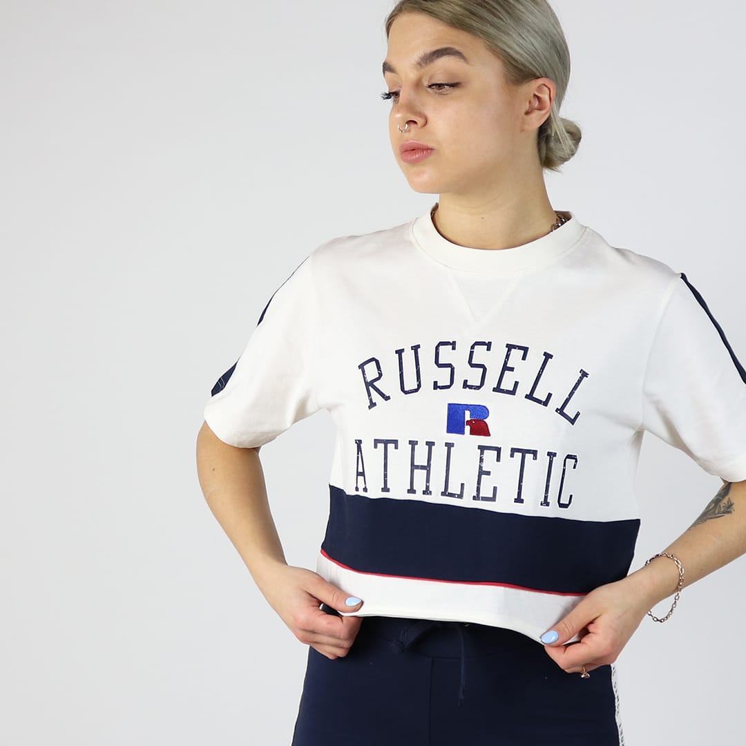 RUSSELL ATHLETIC Lauren Crop Tee Shirt – XL