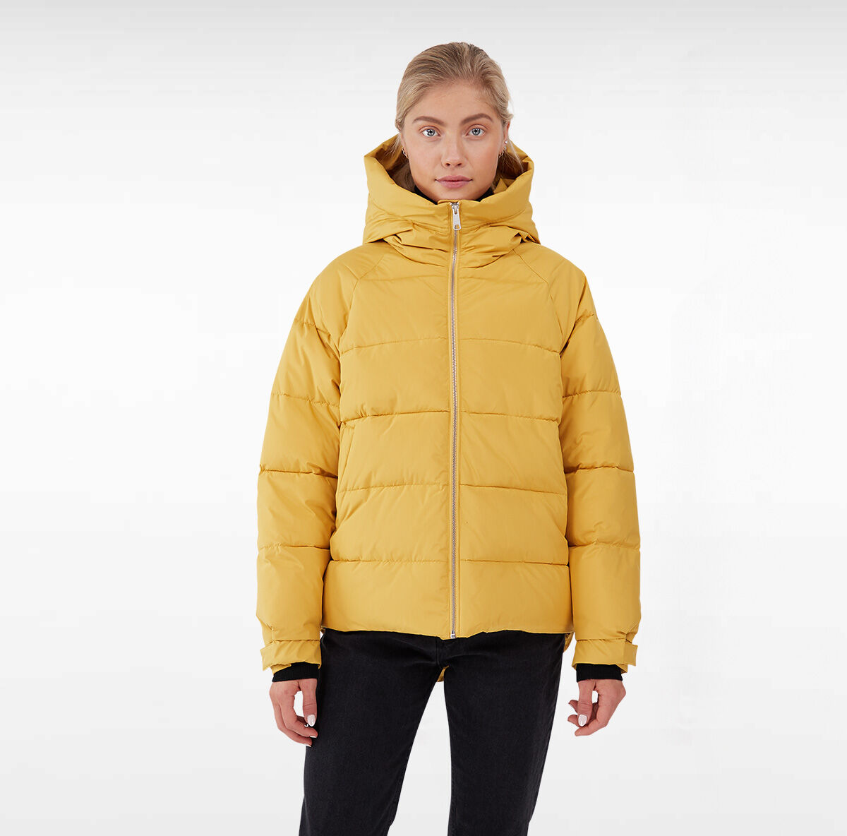 MAKIA Žltý puffer Lumi – XS