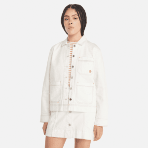 Timberland - Kempshire Denim Chore Jacket With Refibra Technology For Women in White, Woman, White, Size: L
