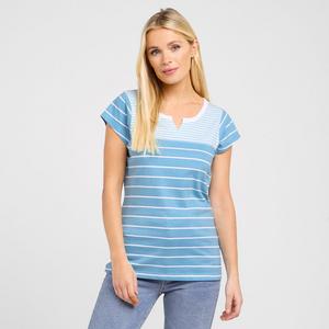 Peter Storm Women's Notch Short Sleeved Tee - Blue, BLUE - female