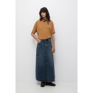 Pull&Bear Lee Long Denim Skirt (Size: S) Dark blue female