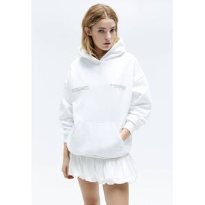 Pull&Bear Hoodie With Slogan (Size: L) White female