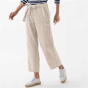 Brax ‘Maine S' Cropped Linen Trousers In Beige