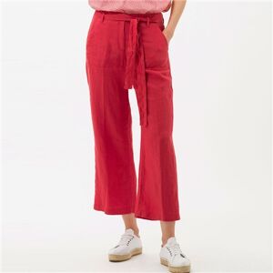 Brax ‘Maine S' Cropped Linen Trousers In Pink