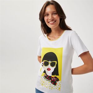 Leo & Ugo T-Shirt Round Neck Motif In White