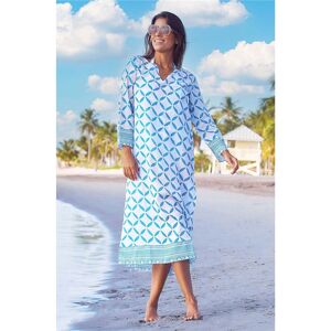 Aspiga Tunic Dress ‘Guadalupe’ Long Geometric Print In Blue