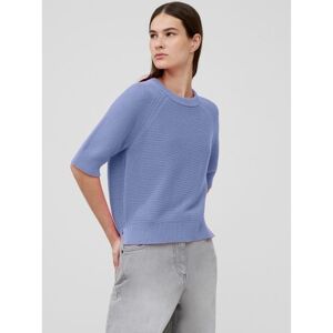 French Connection Womens Bluebell Lily Mozart Short Sleeve Jumper - Female - Blue